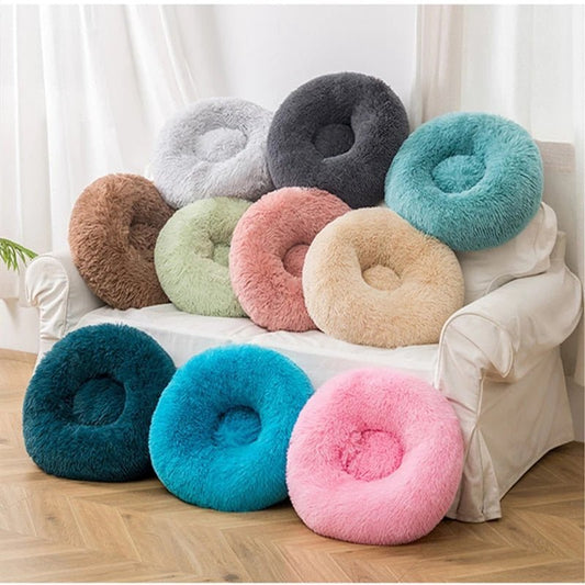 Dog Bed for Small to Large Dogs and Cats Donut Mand Accessories for Large Dogs Cats Plush Pet Bed for Dog XXL Round for Small Medium Animal Calming Relaxing - Longo Enterprises